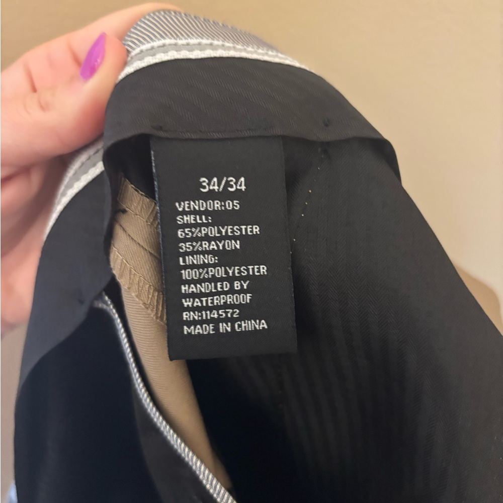 NWT men’s Vinci Philosophy dress pants 34x34 KHAKI ON-900 - Picture 9 of 12